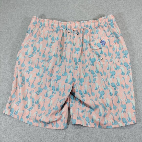 Peter Millar Swim Trunks Mens Large Seaside Flamingo Frontier Quick-Dry Liner - Picture 2 of 8